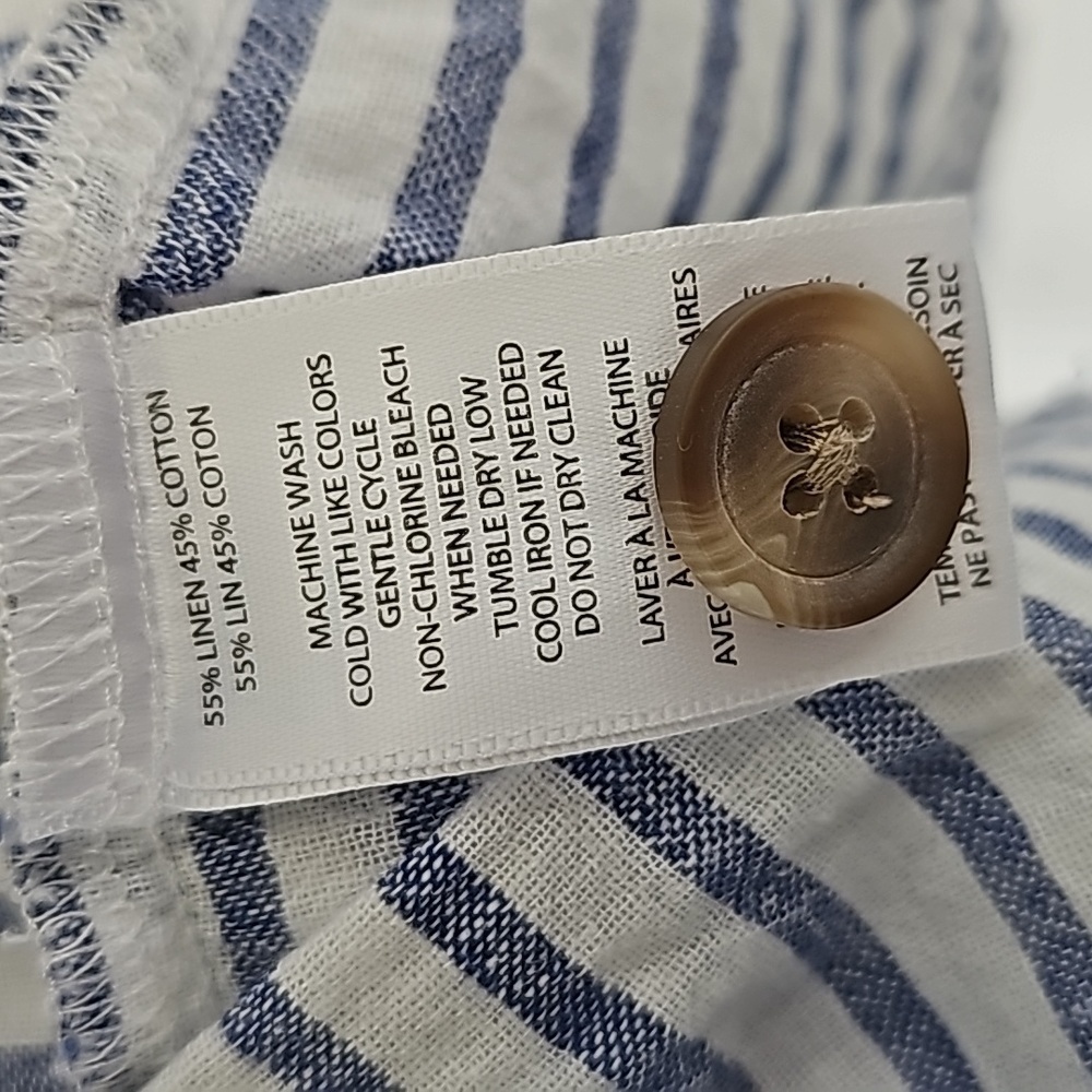 LAST CHANCE - Beach Lunch Lounge Striped Linen Blend Tank Tunic - Picture 8 of 8